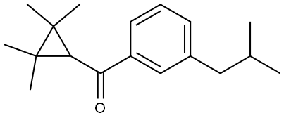 3-(2-Methylpropyl)phenyl](2,2,3,3-tetramethylcyclopropyl)methanone Structure