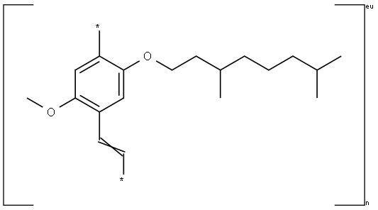 POLY[2-METHOXY-5-(3′,7′-DIMETHYLOCTYLOXY)-1,4-PHENYLENEVINYLENE] Structure