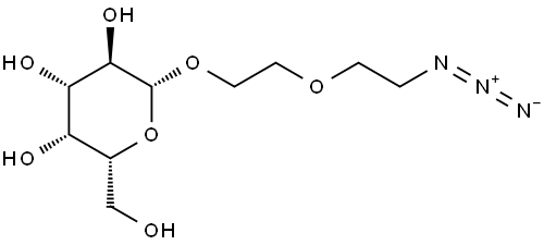 beta-Gal-PEG2-Azide Structure