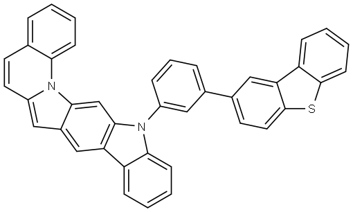 13H-Benz[5,6]indolizino[3,2-b]carbazole, 13-[3-(2-dibenzothienyl)phenyl]- Structure