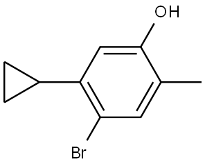 4-Bromo-5-cyclopropyl-2-methylphenol Structure