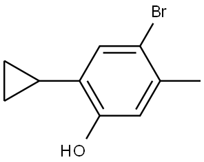 4-Bromo-2-cyclopropyl-5-methylphenol Structure