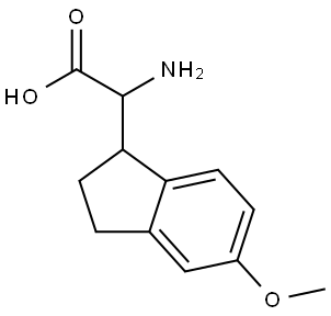 2-amino-2-(5-methoxy-2,3-dihydro-1H-inden-1-yl)acetic acid Structure