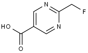 5-Pyrimidinecarboxylic acid, 2-(fluoromethyl)- 구조식 이미지