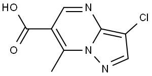 3-chloro-7-methylpyrazolo[1,5-a]pyrimidine-6-carboxylic acid Structure