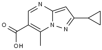 2-cyclopropyl-7-methylpyrazolo[1,5-a]pyrimidine-6-carboxylic acid Structure