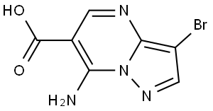 7-amino-3-bromopyrazolo[1,5-a]pyrimidine-6-carboxylic acid Structure