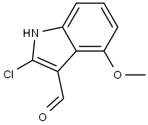 2-chloro-4-methoxy-1H-indole-3-carbaldehyde Structure