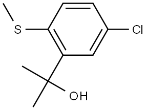 2-(5-chloro-2-(methylthio)phenyl)propan-2-ol Structure