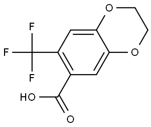 7-(trifluoromethyl)-2,3-dihydrobenzo[b][1,4]dioxine-6-carboxylic acid Structure