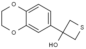 3-(2,3-Dihydro-1,4-benzodioxin-6-yl)-3-thietanol Structure