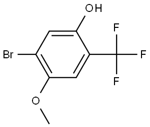 5-bromo-4-methoxy-2-(trifluoromethyl)phenol Structure