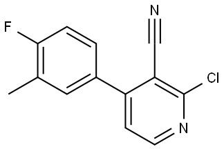 2-Chloro-4-(4-fluoro-3-methylphenyl)-3-pyridinecarbonitrile Structure