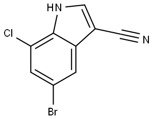 5-bromo-7-chloro-1H-indole-3-carbonitrile Structure