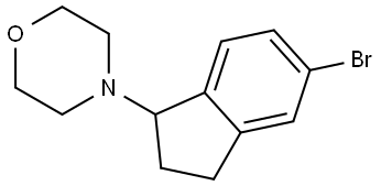 Morpholine, 4-(5-bromo-2,3-dihydro-1H-inden-1-yl)- Structure