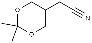 2-(2,2-dimethyl-1,3-dioxan-5-yl)acetonitrile Structure