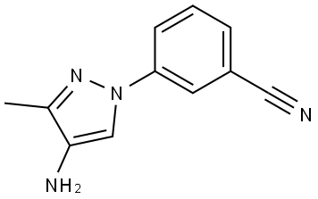 3-(4-amino-3-methyl-1H-pyrazol-1-yl)benzonitrile Structure