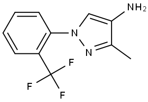 3-methyl-1-(2-(trifluoromethyl)phenyl)-1H-pyrazol-4-amine Structure
