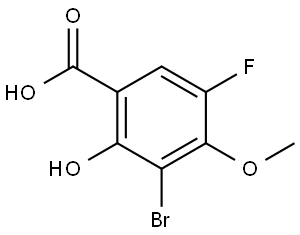 3-Bromo-5-fluoro-2-hydroxy-4-methoxybenzoic acid Structure