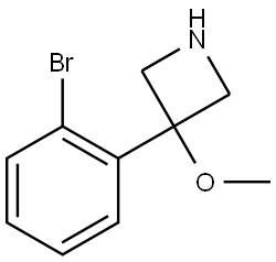 3-(2-Bromophenyl)-3-methoxyazetidine Structure