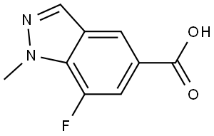 7-Fluoro-1-methyl-1H-indazole-5-carboxylic acid Structure