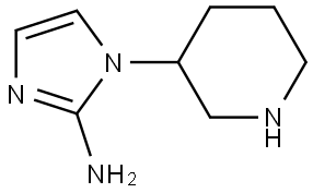 1-(piperidin-3-yl)-1H-imidazol-2-amine 구조식 이미지