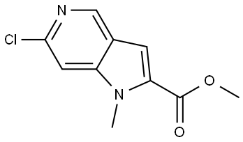 1H-Pyrrolo[3,2-c]pyridine-2-carboxylic acid, 6-chloro-1-methyl-, methyl ester Structure