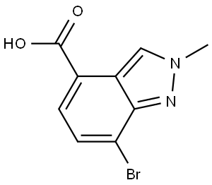 2H-Indazole-4-carboxylic acid, 7-bromo-2-methyl- Structure