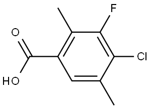 4-Chloro-3-fluoro-2,5-dimethylbenzoic acid Structure