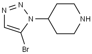 4-(5-bromo-1H-1,2,3-triazol-1-yl)piperidine Structure