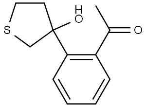 1-[2-(Tetrahydro-3-hydroxy-3-thienyl)phenyl]ethanone 구조식 이미지