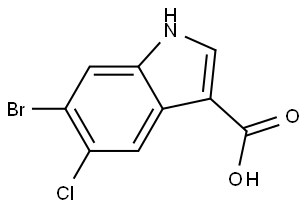 6-bromo-5-chloro-1H-indole-3-carboxylic acid Structure