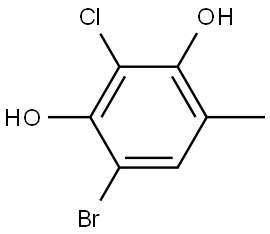 4-Bromo-2-chloro-6-methyl-1,3-benzenediol Structure