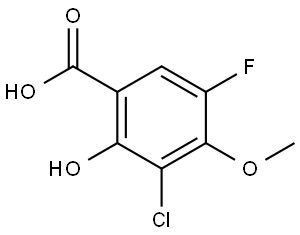 3-Chloro-5-fluoro-2-hydroxy-4-methoxybenzoic acid Structure