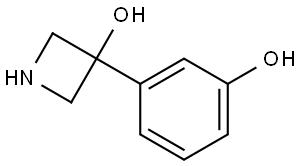 3-(3-Hydroxyphenyl)-3-azetidinol Structure