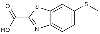 6-(Methylthio)-2-benzothiazolecarboxylic acid Structure