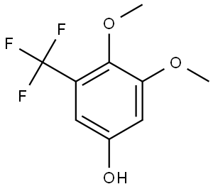 3,4-Dimethoxy-5-(trifluoromethyl)phenol Structure