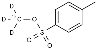 Methyl-13C-d3 4-methylbenzenesulfonate Structure