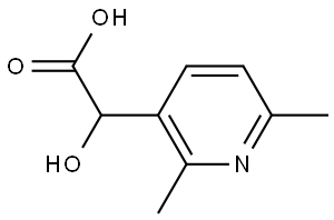 α-Hydroxy-2,6-dimethyl-3-pyridineacetic acid Structure