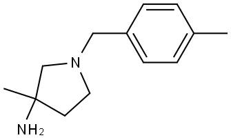 3-methyl-1-(4-methylbenzyl)pyrrolidin-3-amine Structure