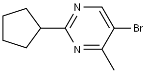 5-bromo-2-cyclopentyl-4-methylpyrimidine Structure