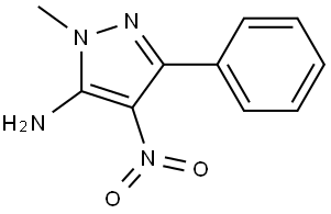 1-methyl-4-nitro-3-phenyl-1H-pyrazol-5-amine 구조식 이미지