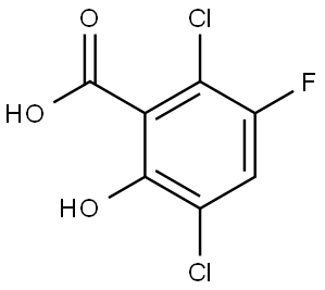 2,5-Dichloro-3-fluoro-6-hydroxybenzoic acid Structure