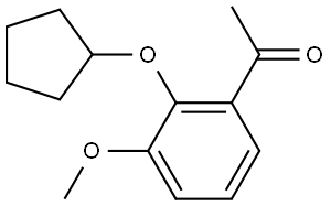 1-[2-(Cyclopentyloxy)-3-methoxyphenyl]ethanone Structure