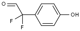 Benzeneacetaldehyde, α,α-difluoro-4-hydroxy- Structure