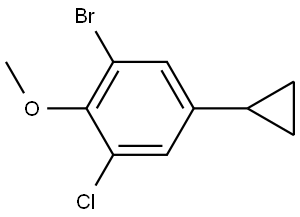 1-Bromo-3-chloro-5-cyclopropyl-2-methoxybenzene Structure