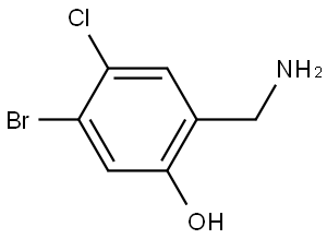 2-(Aminomethyl)-5-bromo-4-chlorophenol Structure