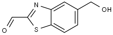 5-(Hydroxymethyl)-2-benzothiazolecarboxaldehyde Structure