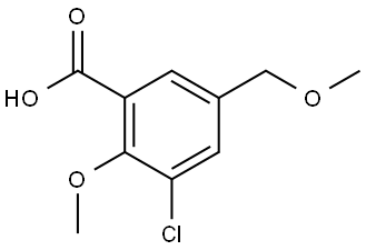 3-chloro-2-methoxy-5-(methoxymethyl)benzoic acid Structure