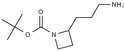 1-Azetidinecarboxylic acid, 2-(3-aminopropyl)-, 1,1-dimethylethyl ester Structure